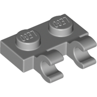 Plate 1X2 W/Holder, Vertical - Medium Stone Grey