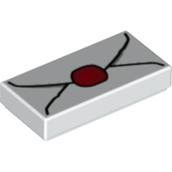 Flat Tile 1X2, No. 287 - White