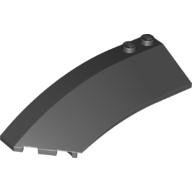 Left Shell 3X8X2 W/Bow/Angle - Black