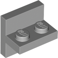 Plate 1X2 W/ Vert. Tube - Medium Stone Grey