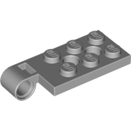 Plate 2X4, W/ Hinge 4,85, Top - Medium Stone Grey