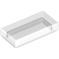 Flat Tile 1X2 - Transparent