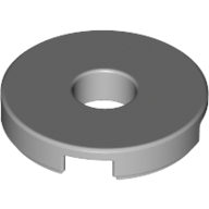 Flat Tile 2X2 Round W. Hole Minuscule4.85 - Medium Stone Grey