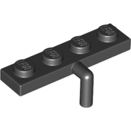 Plate 1X4 W. Rev. Hook - Black