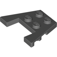 Plate 3X4 W/Angles - Dark Stone Grey