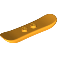 Mini Figure Snow Board - Flame Yellowish Orange