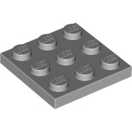 Plate 3X3 - Medium Stone Grey