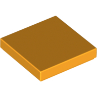 Flat Tile 2X2 - Flame Yellowish Orange