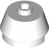 2X2 Round,Slope Brick W. Knob - White
