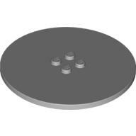 Plate Minuscule63.84 W. 4 Knobs - Medium Stone Grey