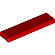 Flat Tile 1X4 - Bright Red