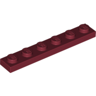 Plate 1X6 - Dark Red