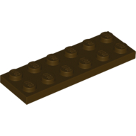 Plate 2X6 - Dark Brown