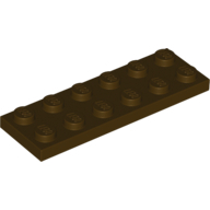 Plate 2X6 - Dark Brown