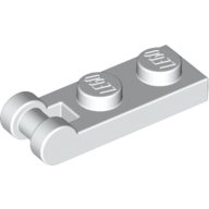 Plate 1X2 W/Shaft Minuscule3.2 - White
