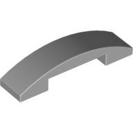 Plate W. Bow 1X4X2/3 - Medium Stone Grey
