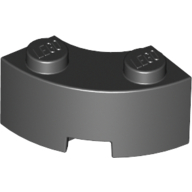 Brick 2X2W.Inside And Outs.Bow - Black