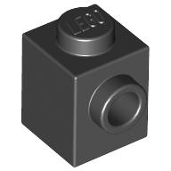 Brick 1X1 W. 1 Knob - Black