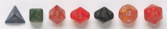 7 piece set of fantasy, ancient dice