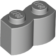 Palisade Brick 1X2 - Medium Stone Grey