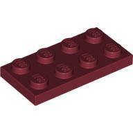 Plate 2X4 - Dark Red