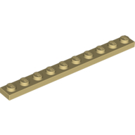 Plate 1X10 - Brick Yellow