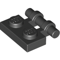 Plate 1X2 W. Stick - Black