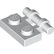 Plate 1X2 W. Stick - White