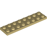 Plate 2X8 - Brick Yellow