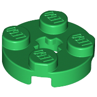 Plate 2X2 Round - Dark Green
