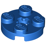 Plate 2X2 Round - Bright Blue