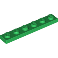 Plate 1X6 - Dark Green