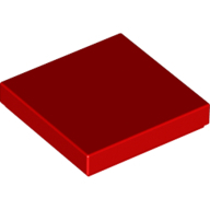 Flat Tile 2X2 - Bright Red