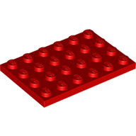 Plate 4X6 - Bright Red