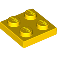 Plate 2X2 - Bright Yellow