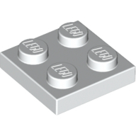 Plate 2X2 - White