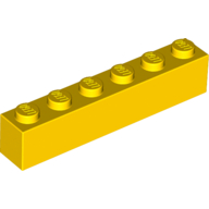 Brick 1X6 - Bright Yellow