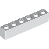 Brick 1X6 - White