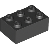 Brick 2X3 - Black
