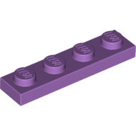 Plate 1X4 - Medium Lavender