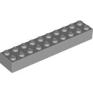 Brick 2X10 - Medium Stone Grey