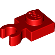 Plate 1X1 W. Holder - Bright Red