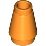 Nose Cone Small 1X1 - Bright Orange