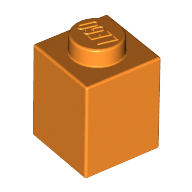 Brick 1X1 - Bright Orange