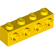 Brick 1X4 W. 4 Knobs - Bright Yellow