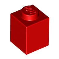 Brick 1X1 - Bright Red