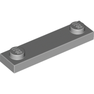 Plate 1X4 W. 2 Knobs - Medium Stone Grey