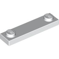 Plate 1X4 W. 2 Knobs - White