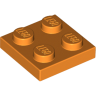 Plate 2X2 - Bright Orange