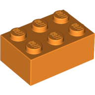 Brick 2X3 - Bright Orange